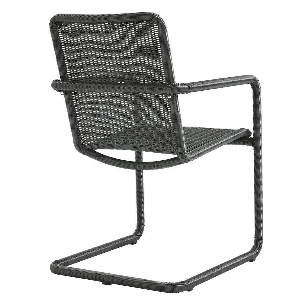 Abacus Outdoor Patio Wicker Dining Chairs Set of 2. Picture 6