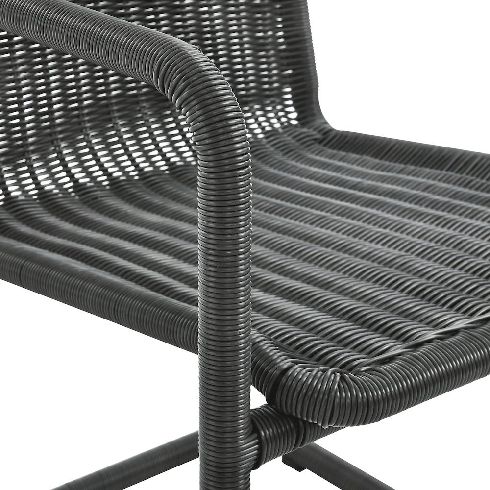 Abacus Outdoor Patio Wicker Dining Chairs Set of 2. Picture 8