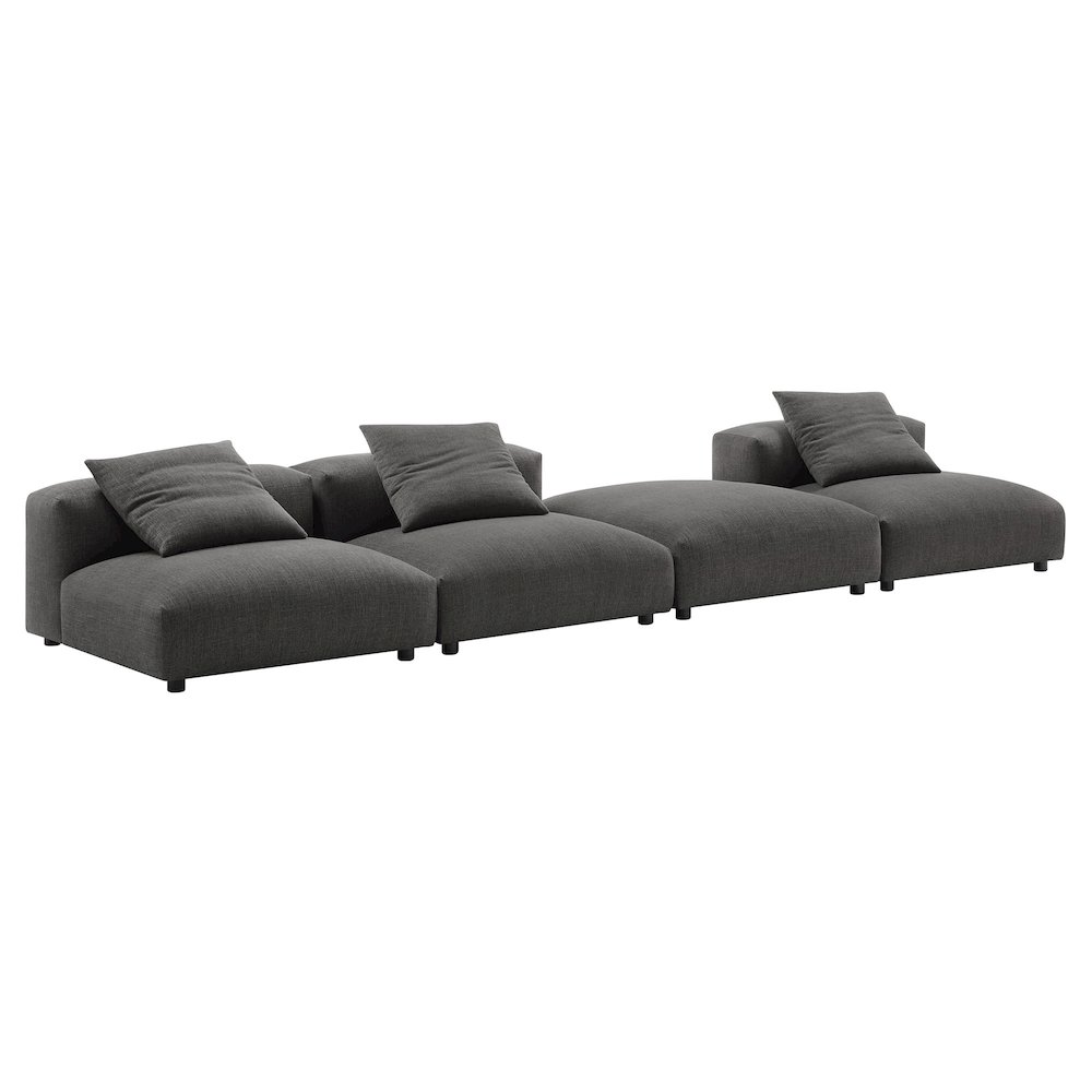 Solace 4-Piece Modular Upholstered Fabric Sectional Sofa. Picture 1
