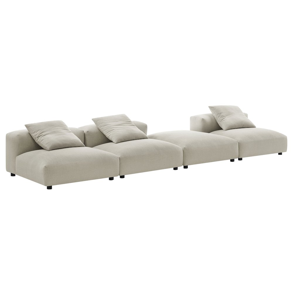 Solace 4-Piece Modular Upholstered Fabric Sectional Sofa. Picture 1