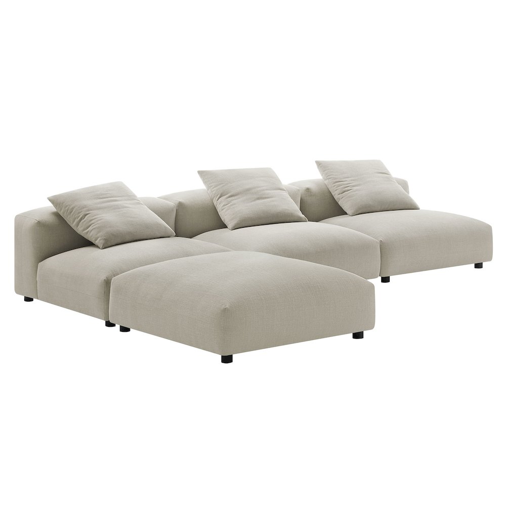 Solace 4-Piece Modular Upholstered Fabric Sectional Sofa. Picture 4