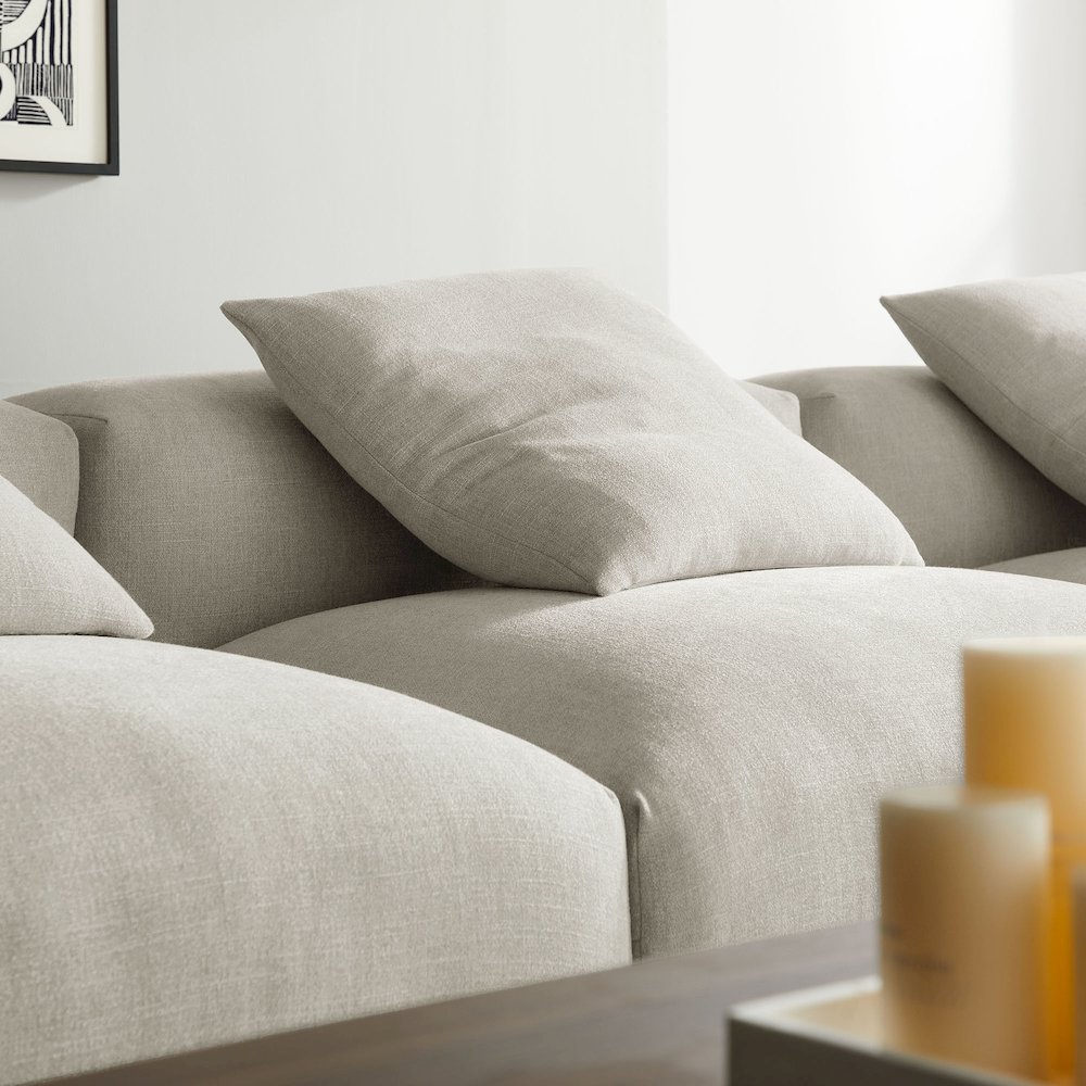 Solace 4-Piece Modular Upholstered Fabric Sectional Sofa. Picture 11