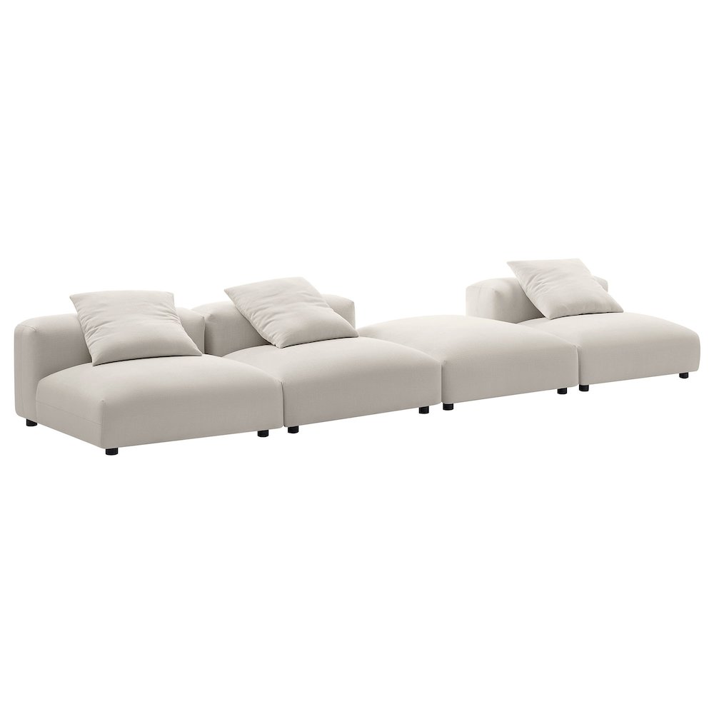 Solace 4-Piece Modular Upholstered Fabric Sectional Sofa. Picture 1
