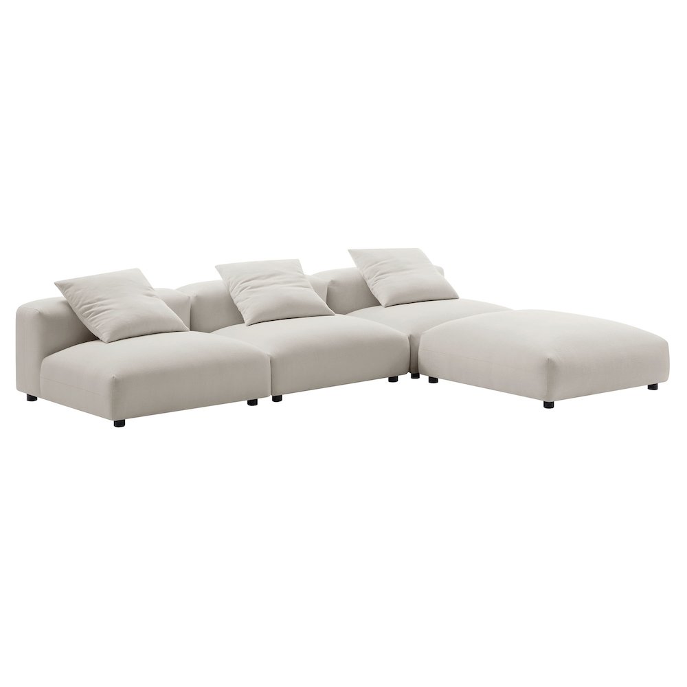 Solace 4-Piece Modular Upholstered Fabric Sectional Sofa. Picture 3