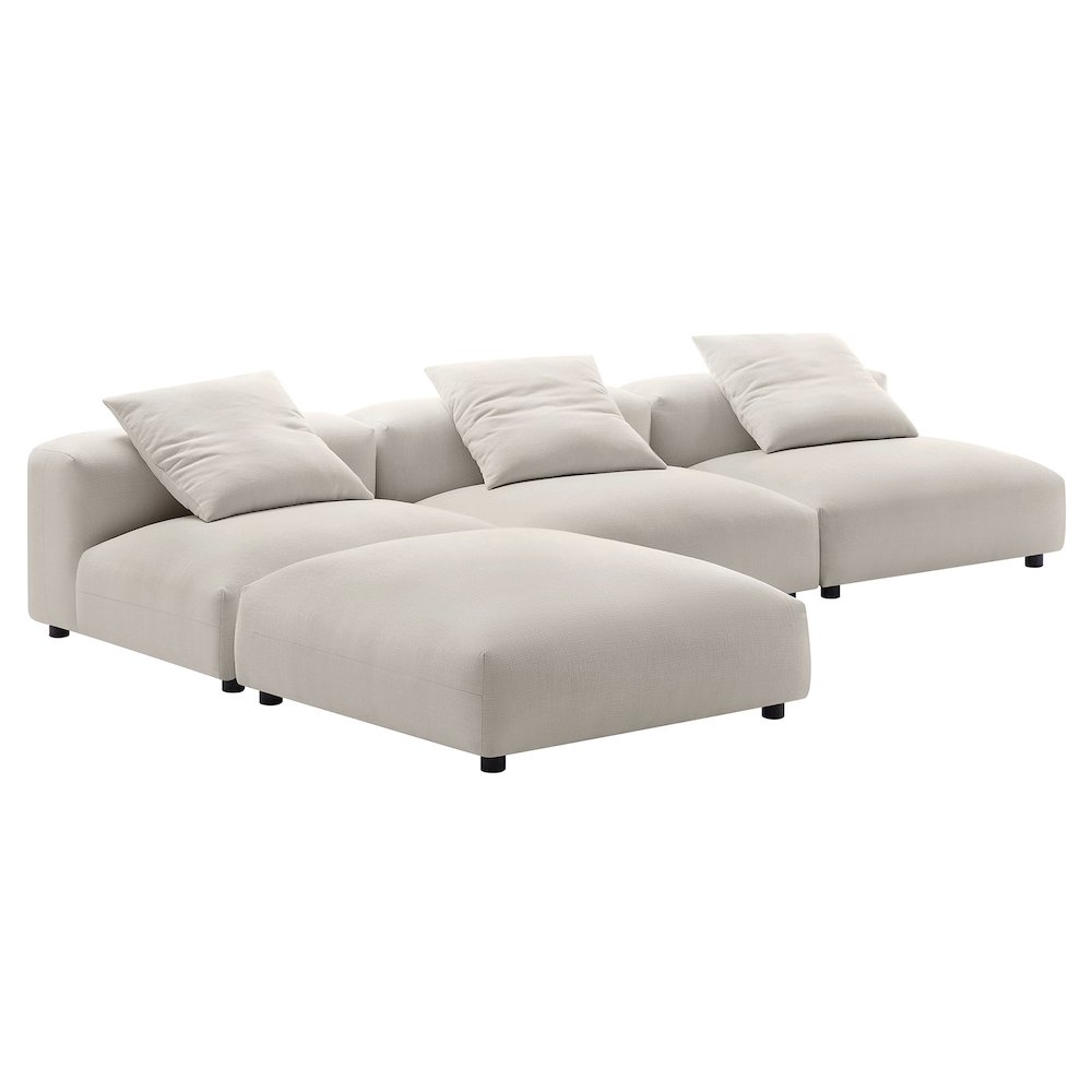 Solace 4-Piece Modular Upholstered Fabric Sectional Sofa. Picture 4