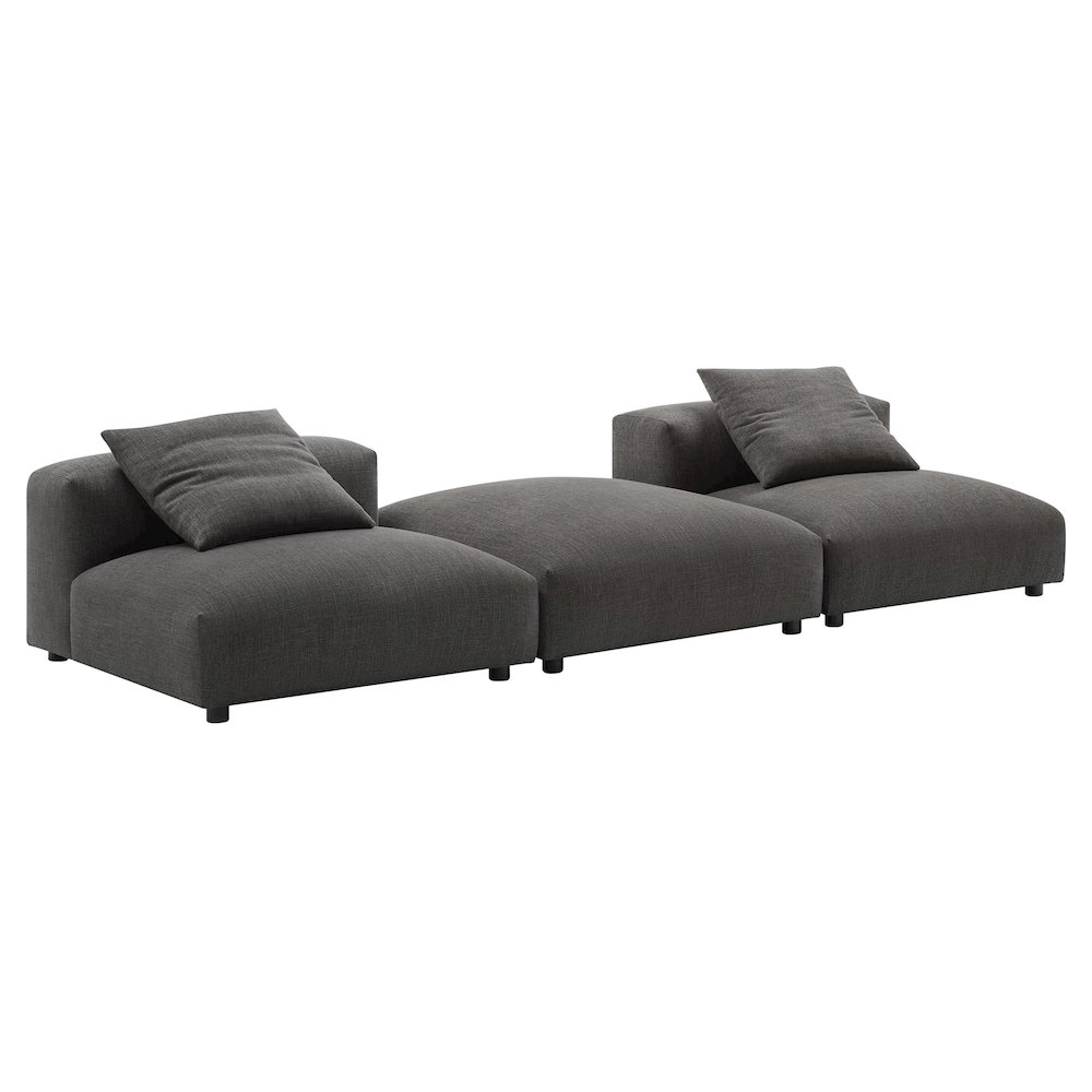 Solace 3-Piece Modular Upholstered Fabric Sectional Sofa. Picture 1