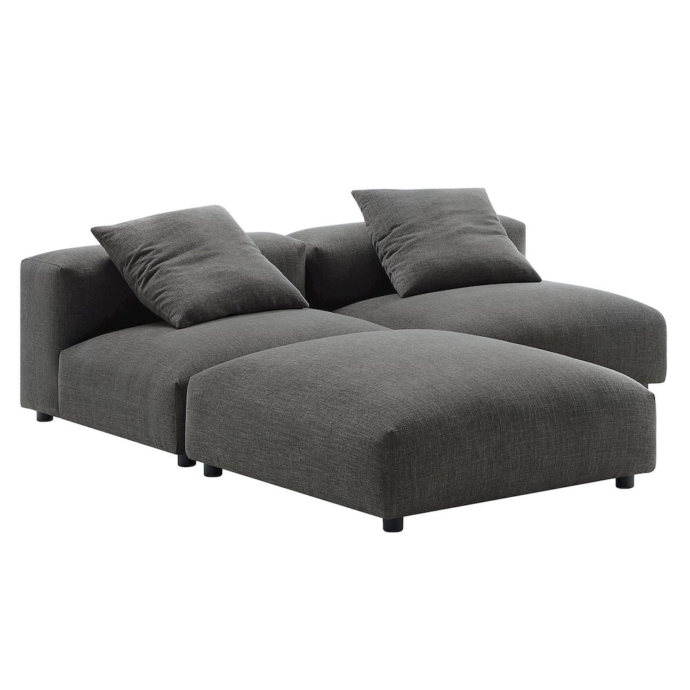 Solace 3-Piece Modular Upholstered Fabric Sectional Sofa. Picture 6