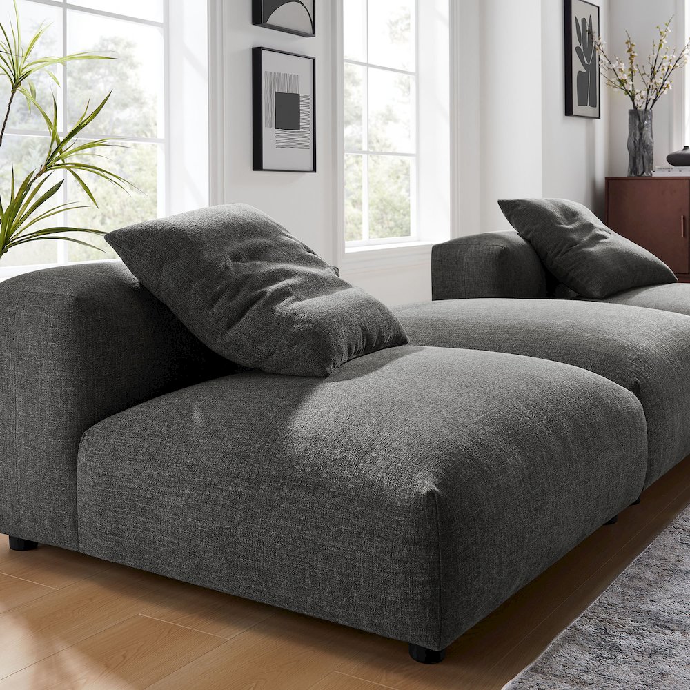Solace 3-Piece Modular Upholstered Fabric Sectional Sofa. Picture 13