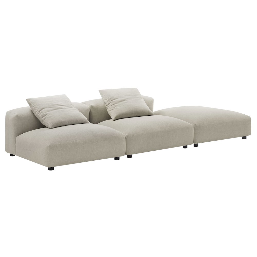 Solace 3-Piece Modular Upholstered Fabric Sectional Sofa. Picture 3