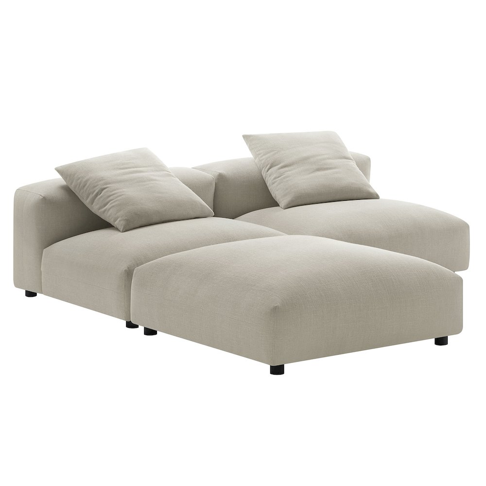 Solace 3-Piece Modular Upholstered Fabric Sectional Sofa. Picture 6