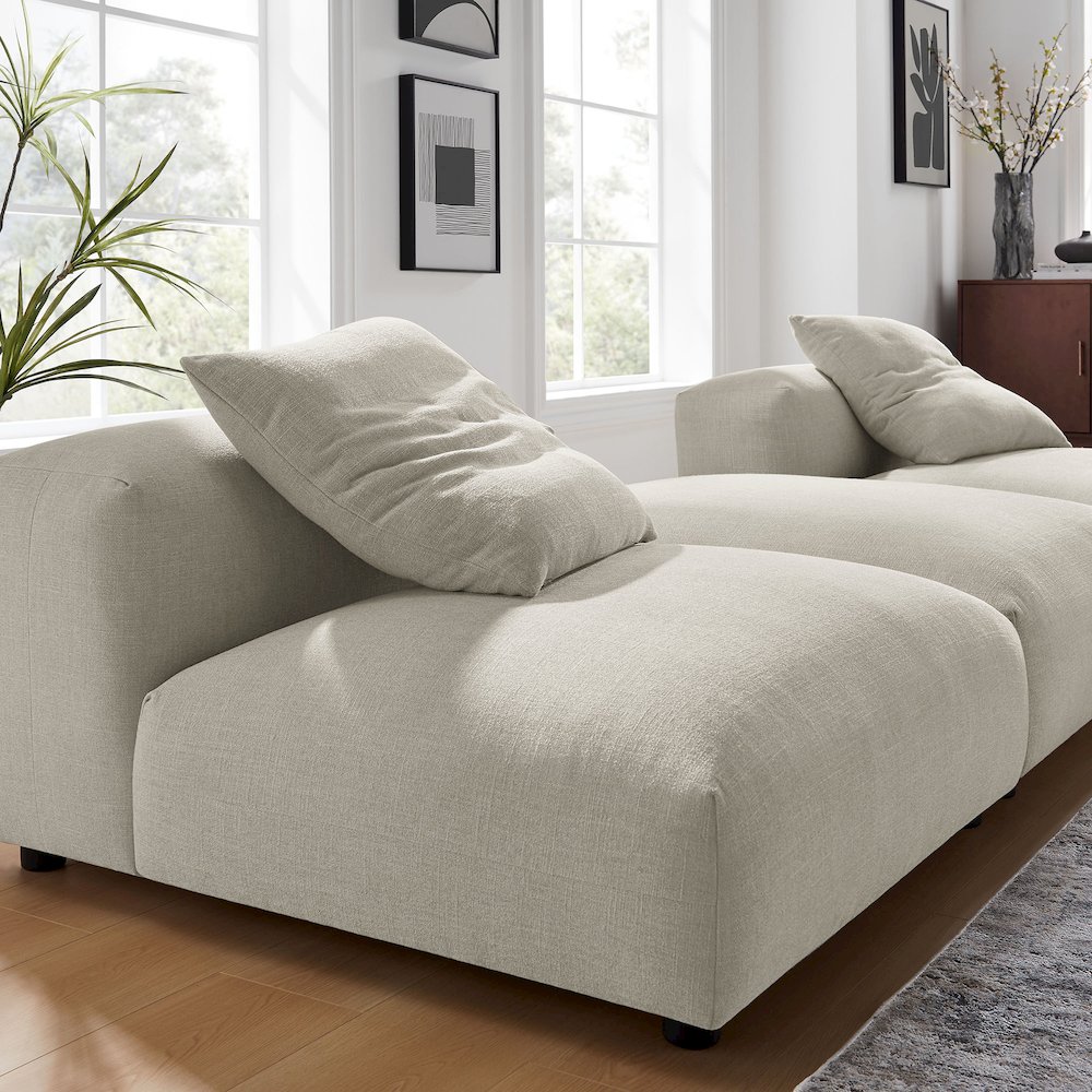 Solace 3-Piece Modular Upholstered Fabric Sectional Sofa. Picture 13