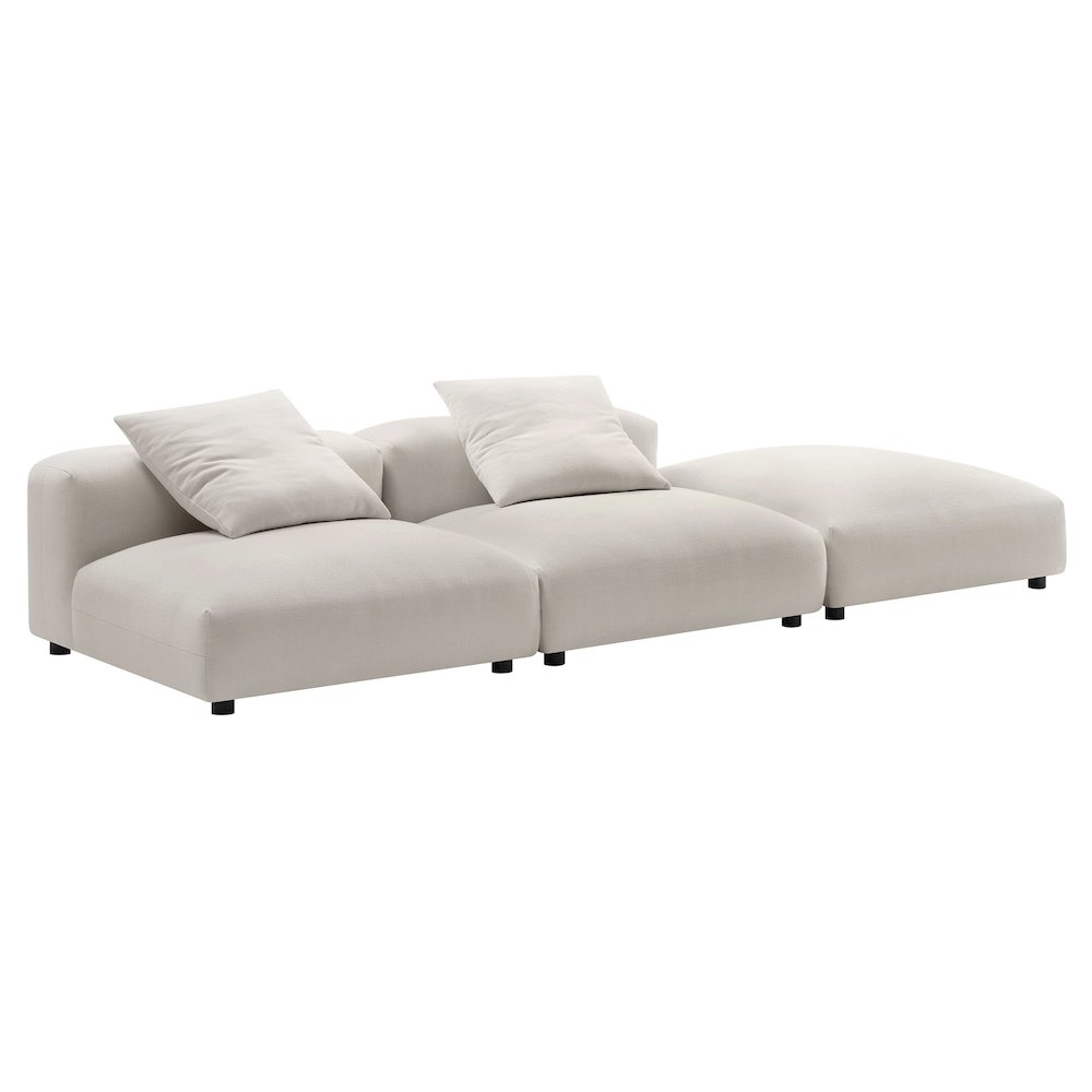 Solace 3-Piece Modular Upholstered Fabric Sectional Sofa. Picture 3