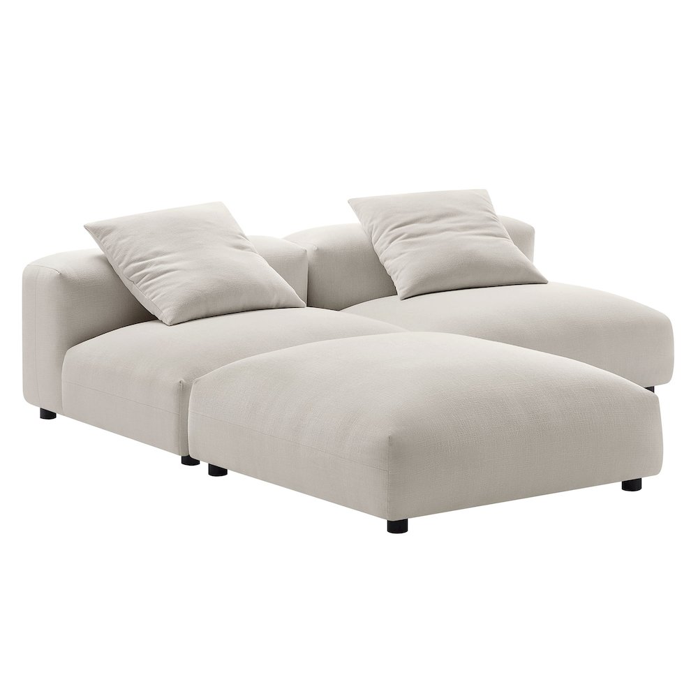 Solace 3-Piece Modular Upholstered Fabric Sectional Sofa. Picture 6