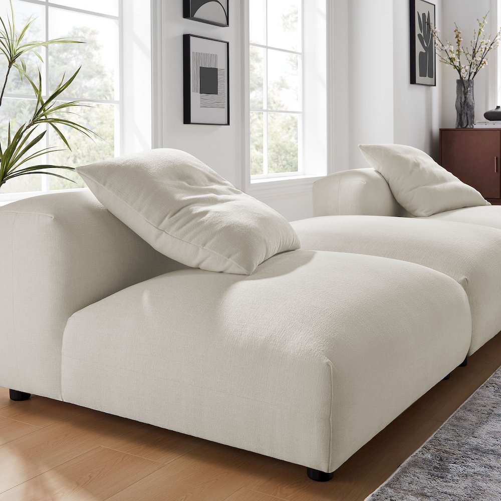 Solace 3-Piece Modular Upholstered Fabric Sectional Sofa. Picture 13