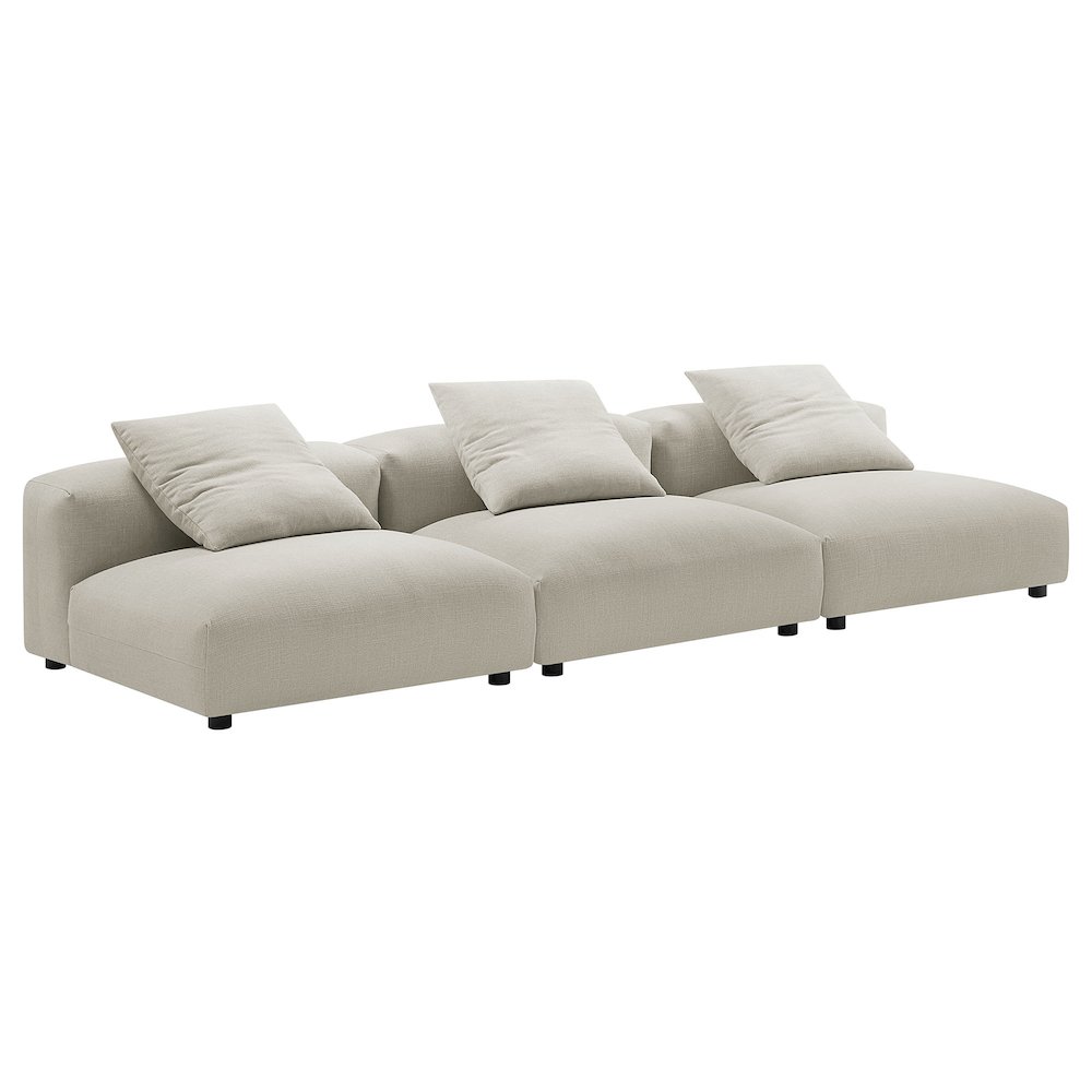 Solace 3-Piece Modular Upholstered Fabric Sofa. Picture 1