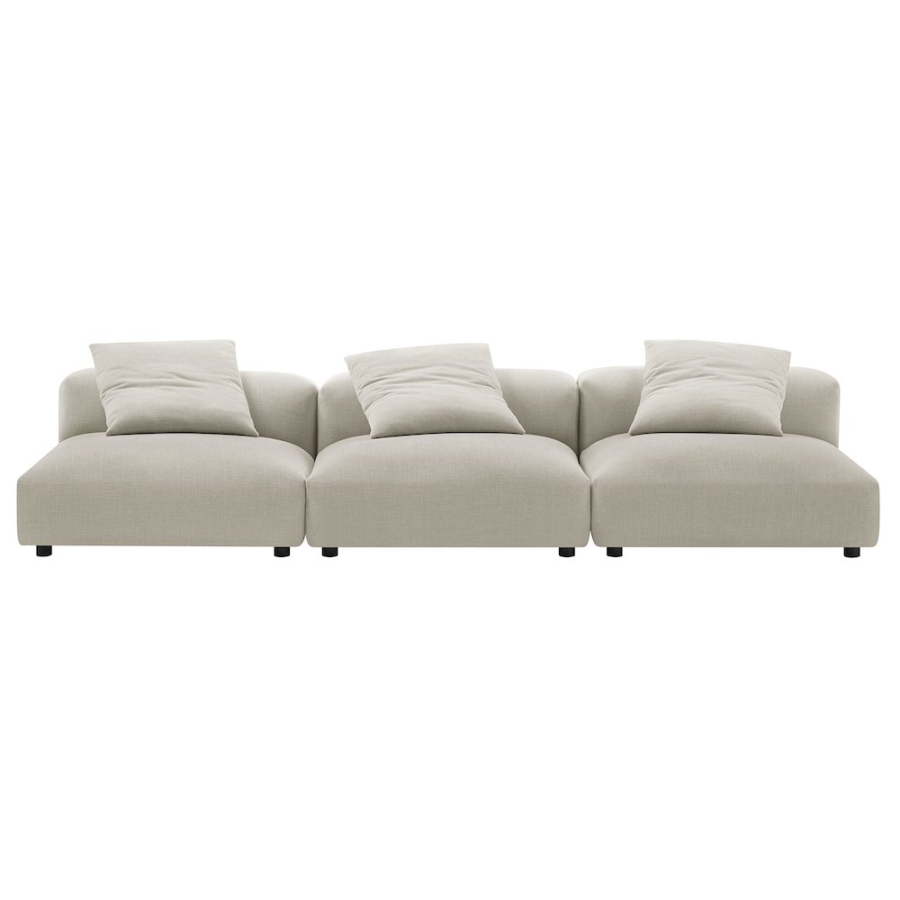 Solace 3-Piece Modular Upholstered Fabric Sofa. Picture 5