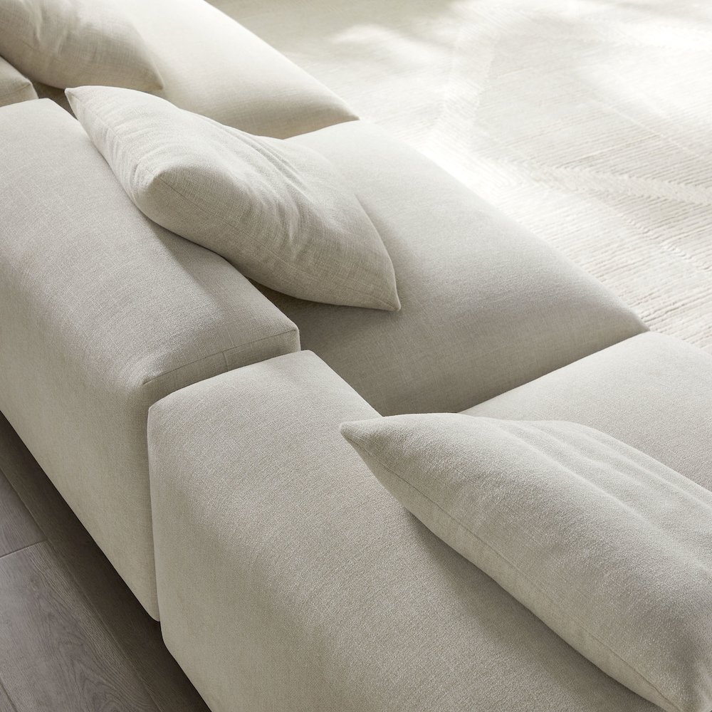 Solace 3-Piece Modular Upholstered Fabric Sofa. Picture 8