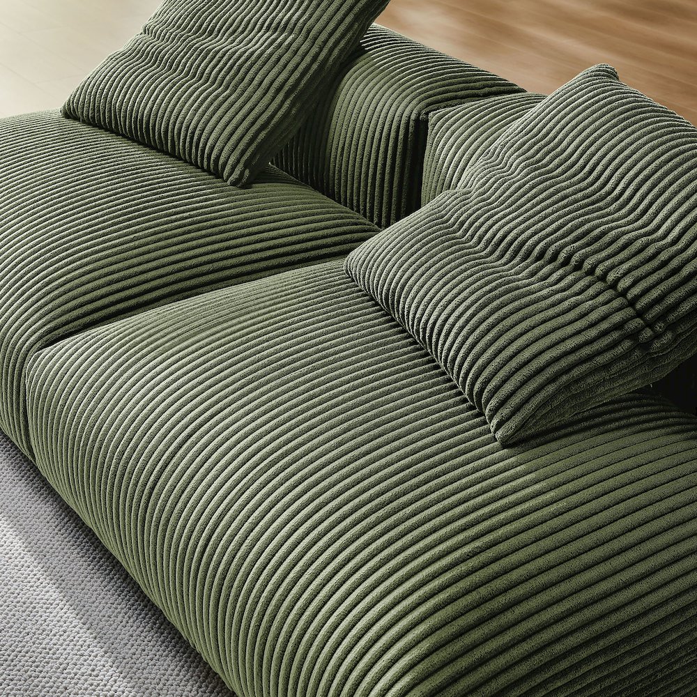 Solace 2-Piece Modular Corduroy Upholstered Sofa. Picture 8