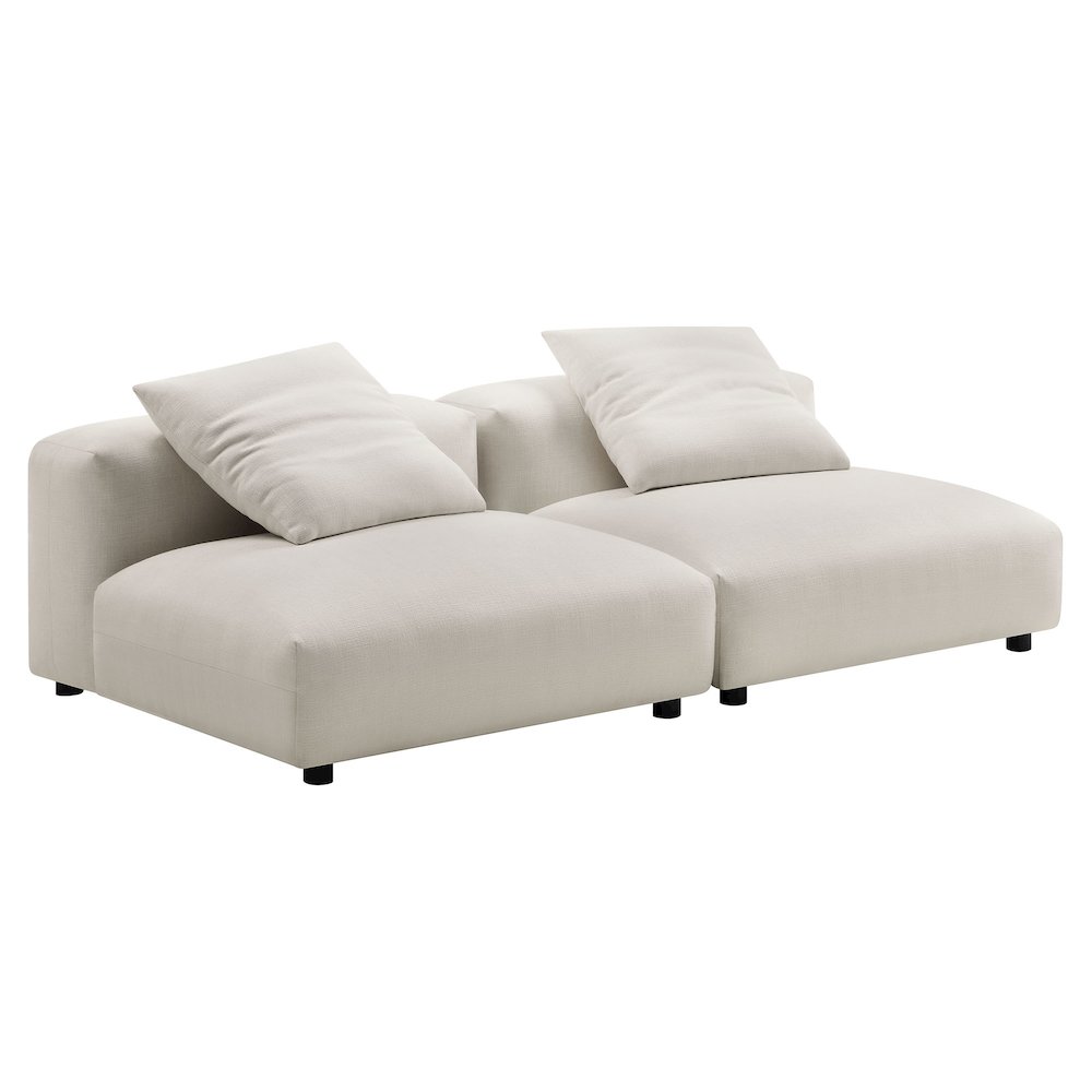 Solace 2-Piece Modular Upholstered Fabric Sofa. Picture 1