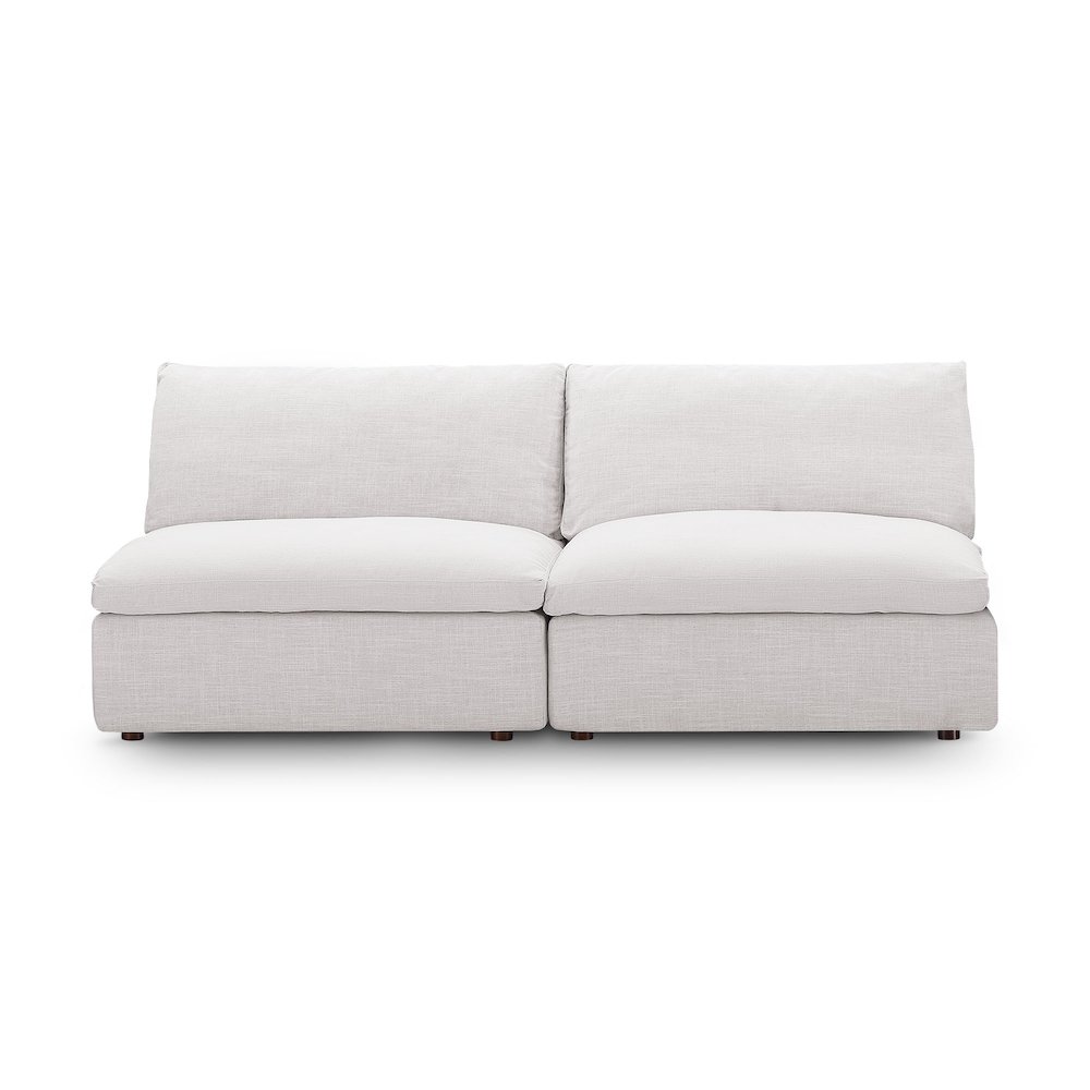 Commix Down Filled Overstuffed 2-Piece Armless Sectional Loveseat. Picture 4