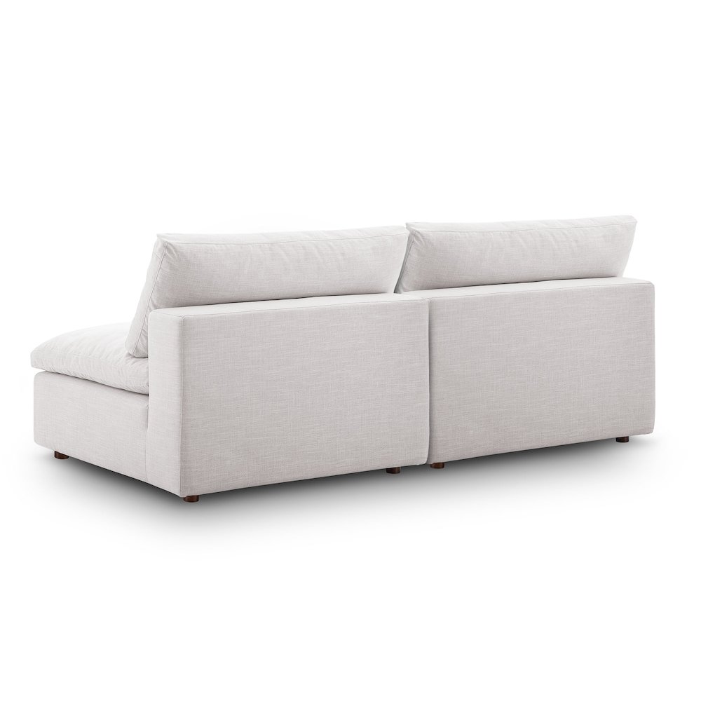 Commix Down Filled Overstuffed 2-Piece Armless Sectional Loveseat. Picture 5