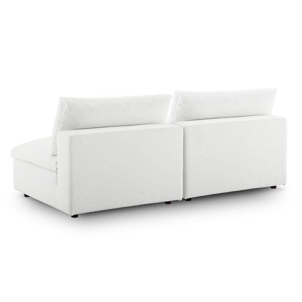 Commix Down Filled Overstuffed 2-Piece Armless Sectional Loveseat. Picture 5