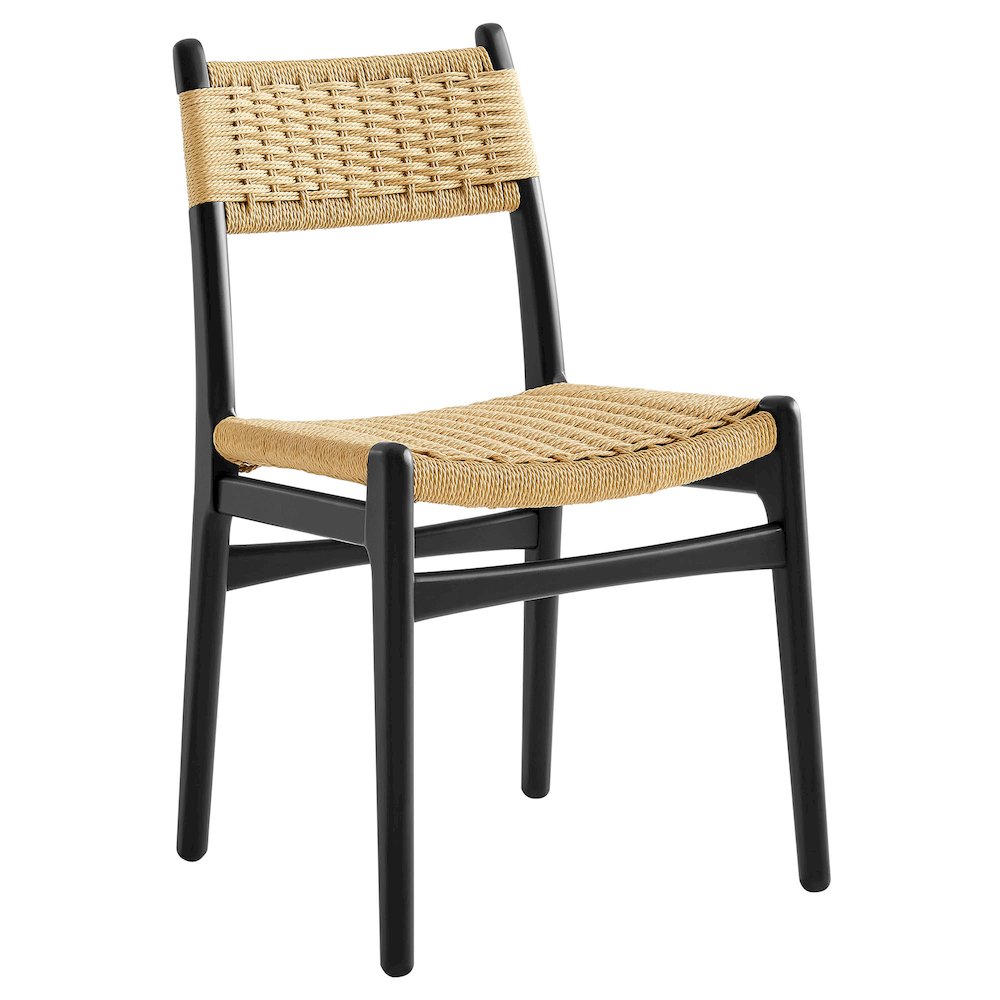 Wynn Rope and Wood Dining Side Chairs Set of 2. Picture 4