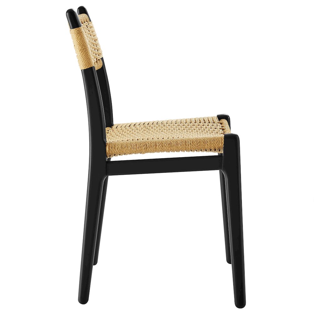 Wynn Rope and Wood Dining Side Chairs Set of 2. Picture 5