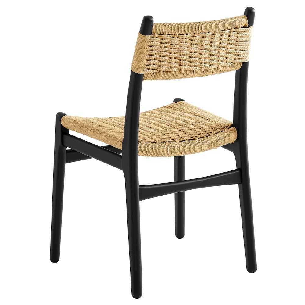Wynn Rope and Wood Dining Side Chairs Set of 2. Picture 6