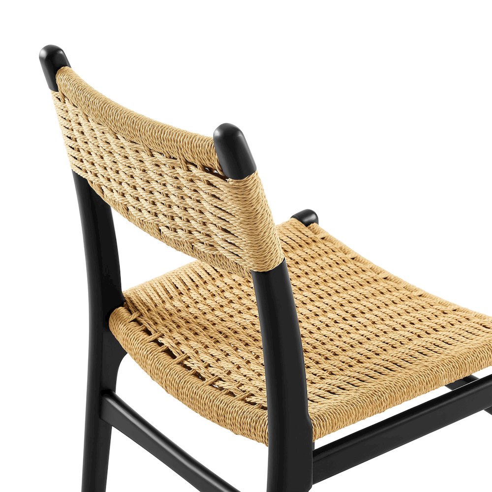 Wynn Rope and Wood Dining Side Chairs Set of 2. Picture 9