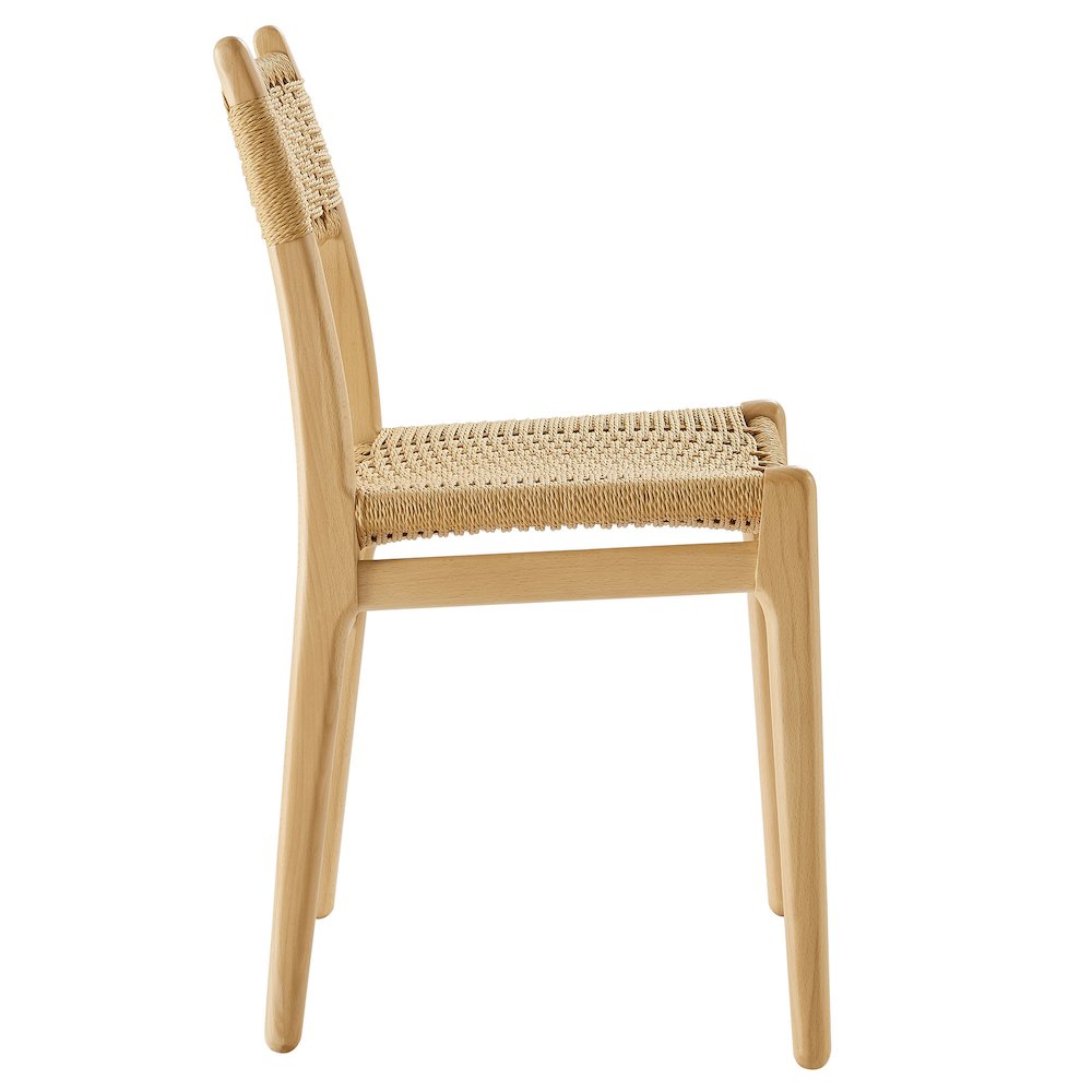 Wynn Rope and Wood Dining Side Chairs Set of 2. Picture 5