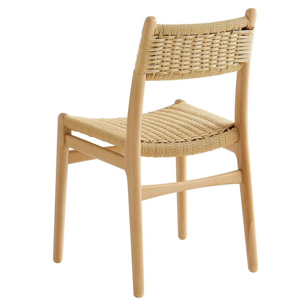 Wynn Rope and Wood Dining Side Chairs Set of 2. Picture 6