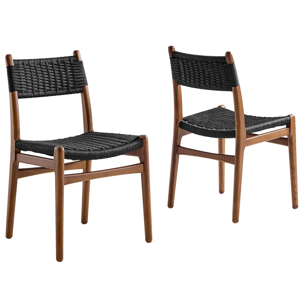 Wynn Rope and Wood Dining Side Chairs Set of 2. Picture 1