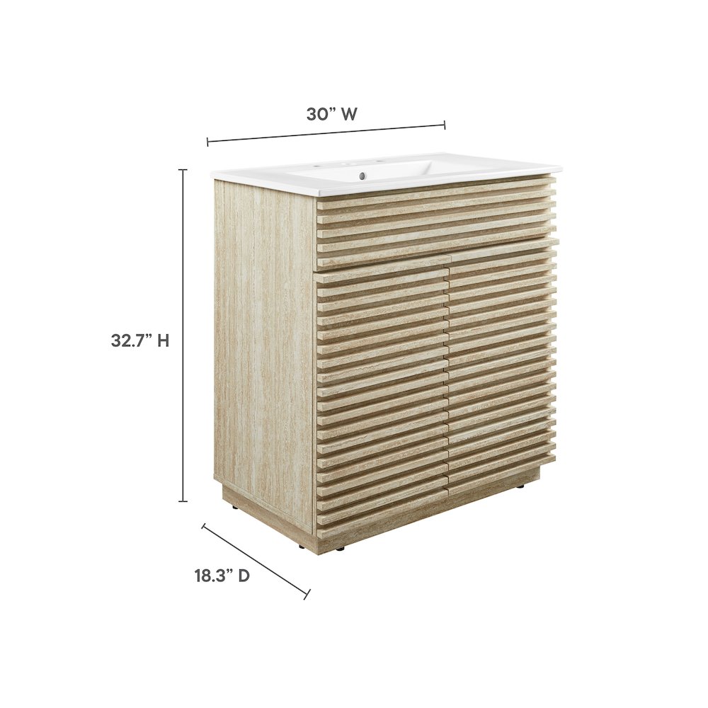 Render 30" Bathroom Vanity With Sink. Picture 2