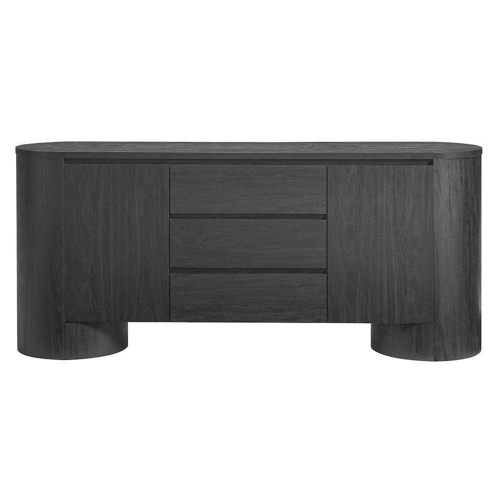 Duval 71" Rounded Sideboard Storage Cabinet. Picture 5
