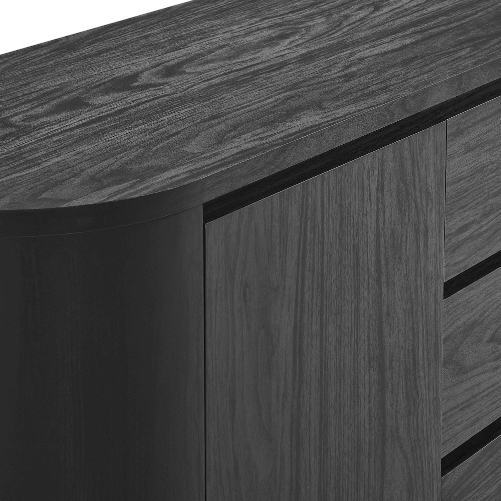 Duval 71" Rounded Sideboard Storage Cabinet. Picture 8