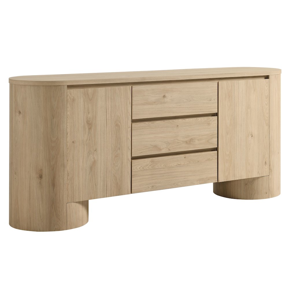 Duval 71" Rounded Sideboard Storage Cabinet. Picture 1