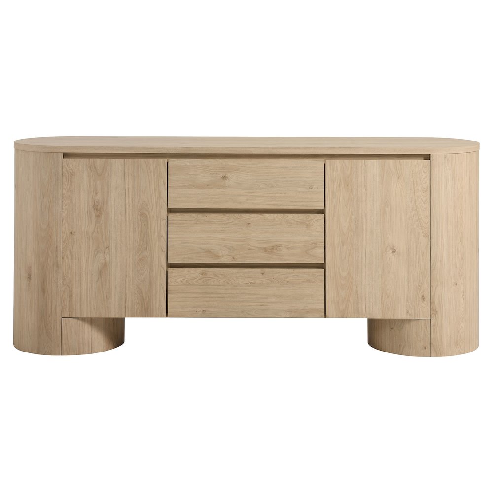 Duval 71" Rounded Sideboard Storage Cabinet. Picture 5