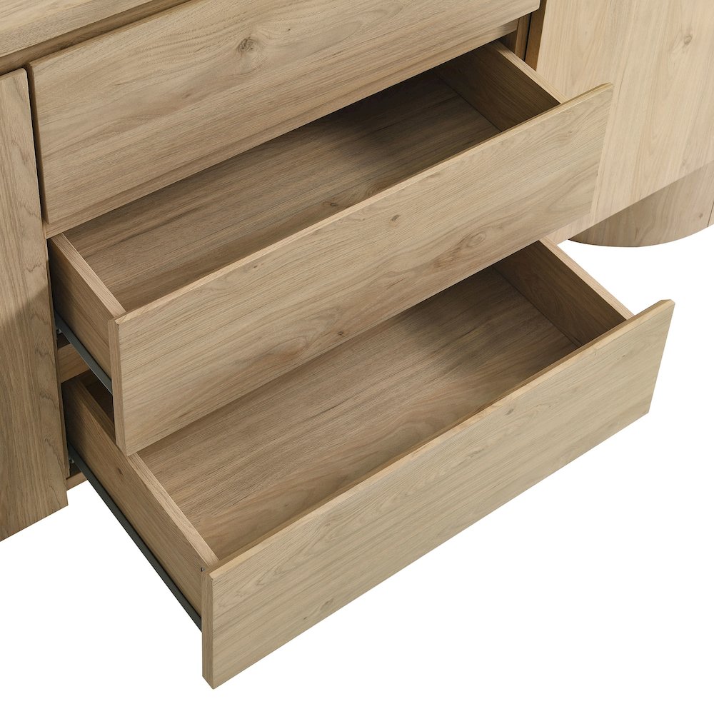 Duval 71" Rounded Sideboard Storage Cabinet. Picture 7