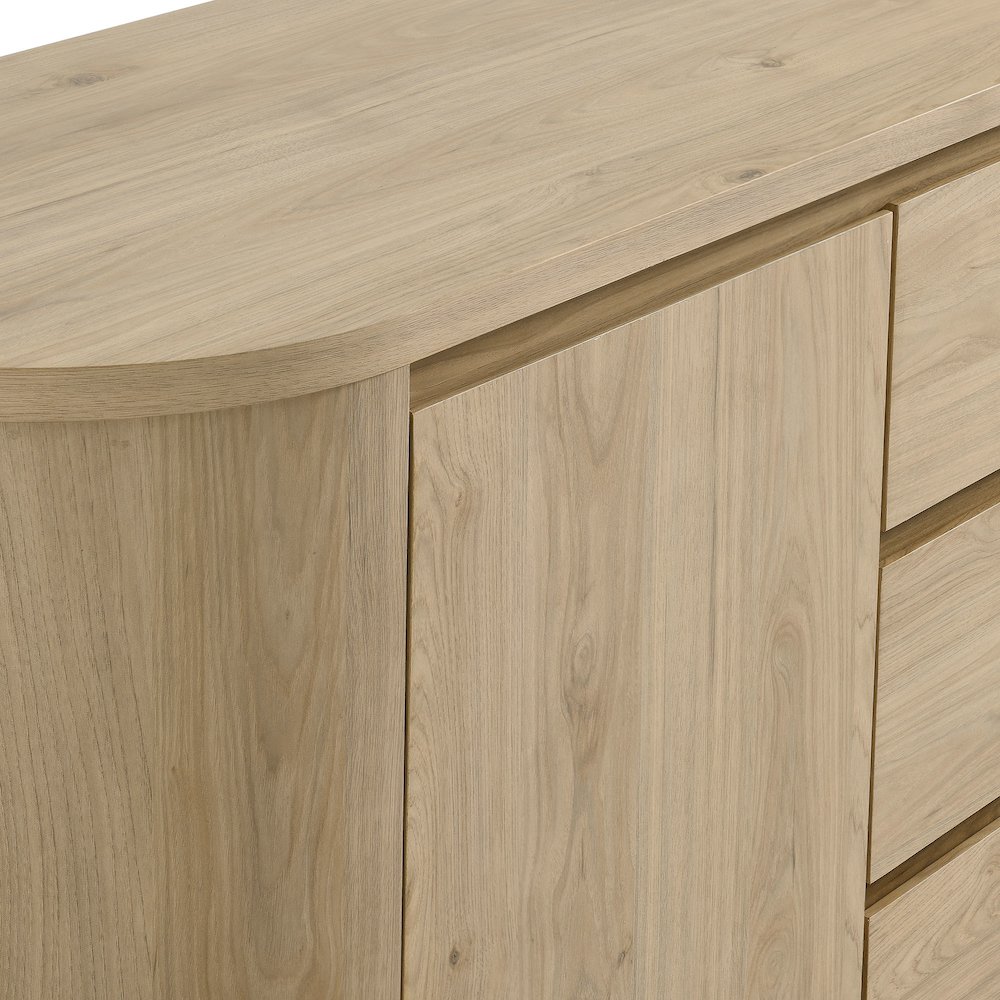 Duval 71" Rounded Sideboard Storage Cabinet. Picture 8