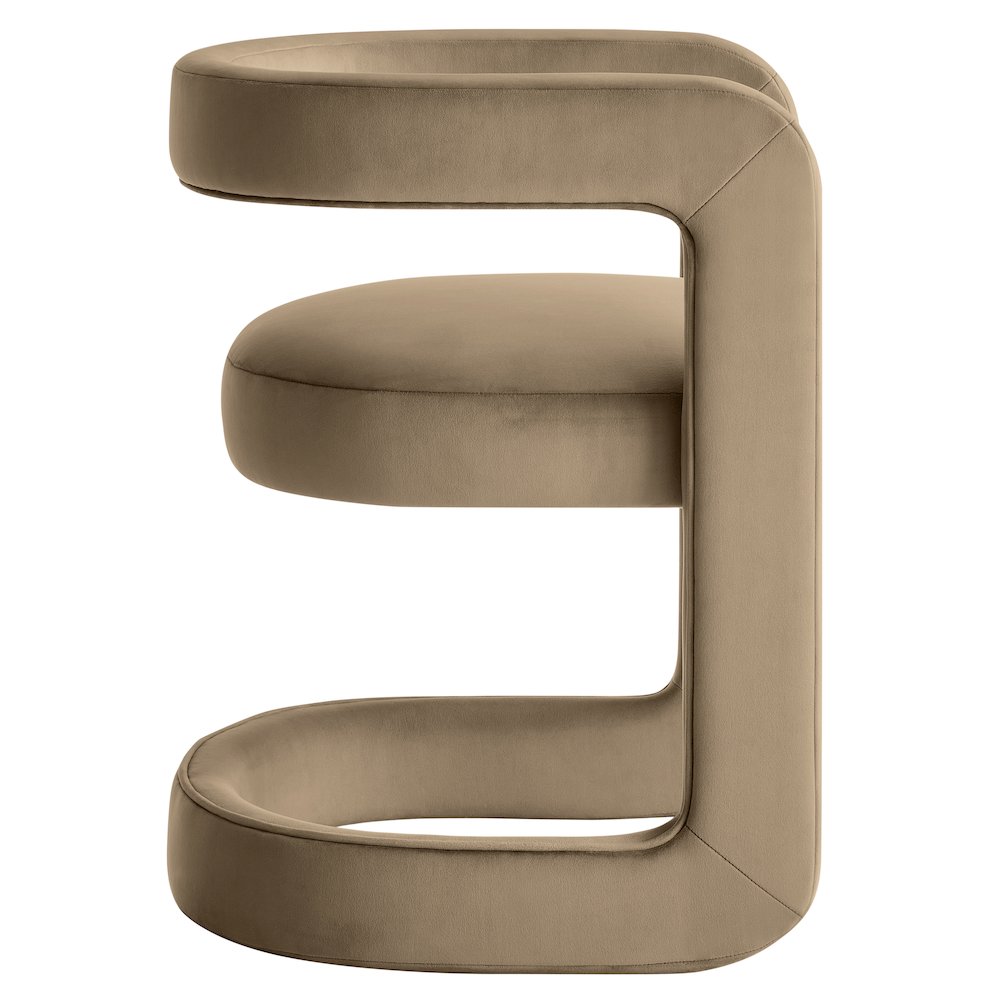Winslow Barrel Performance Velvet Dining Chair. Picture 4