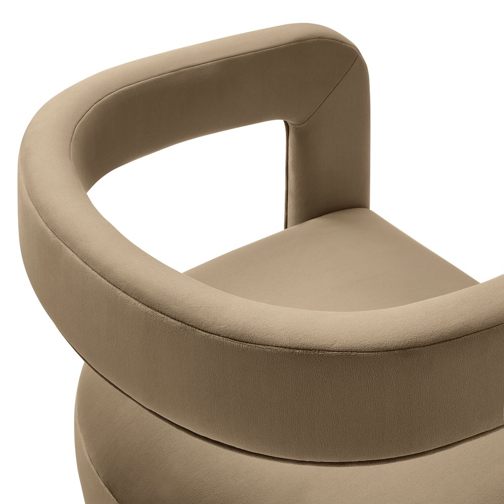 Winslow Barrel Performance Velvet Dining Chair. Picture 7