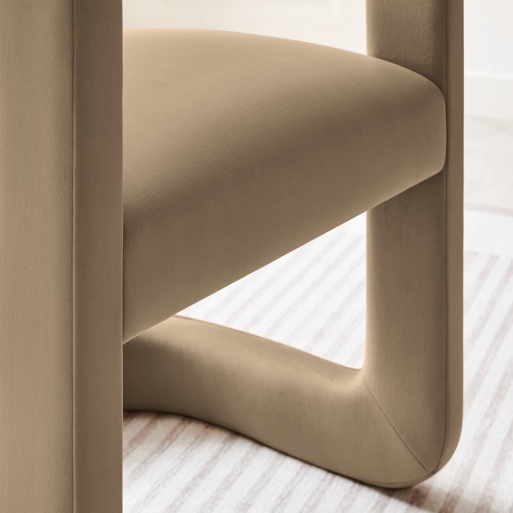 Winslow Barrel Performance Velvet Dining Chair. Picture 11