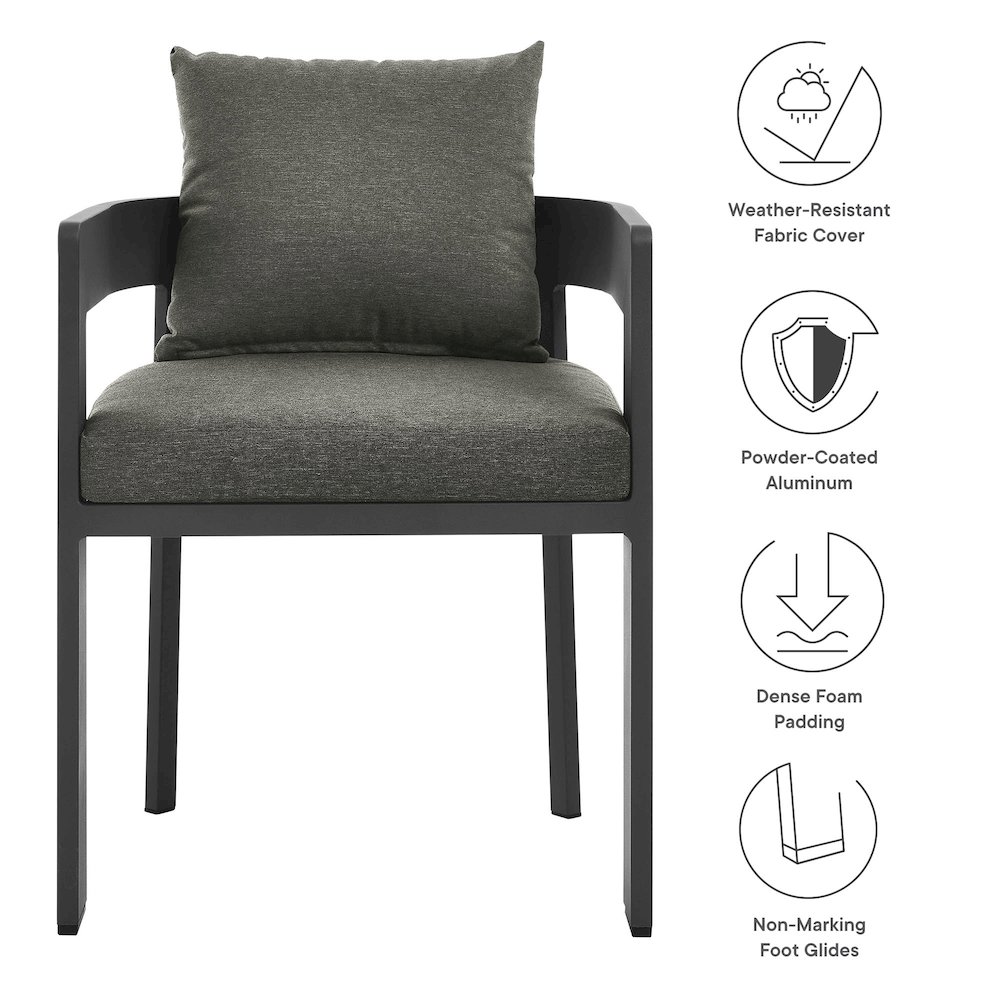 Tahoe Outdoor Patio Aluminum Dining Chair. Picture 2