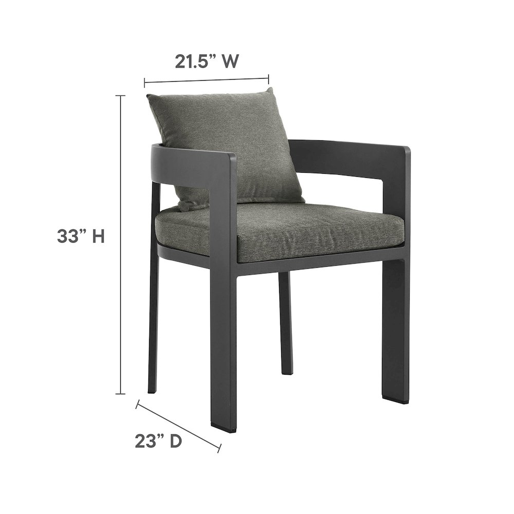 Tahoe Outdoor Patio Aluminum Dining Chair. Picture 3