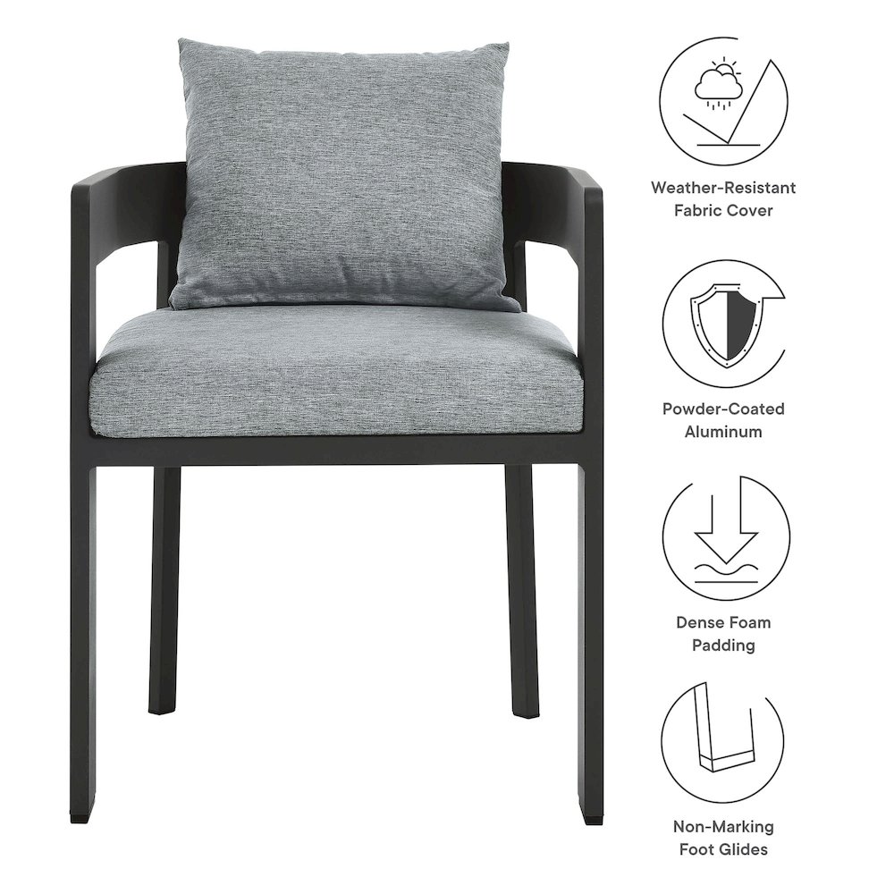 Tahoe Outdoor Patio Aluminum Dining Chair. Picture 2