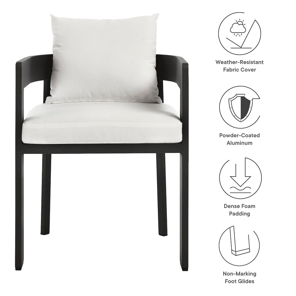 Tahoe Outdoor Patio Aluminum Dining Chair. Picture 2