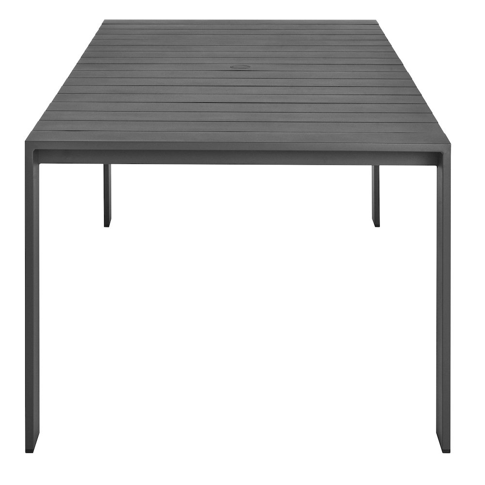Tahoe Rectangular Outdoor Patio Aluminum Dining Table. Picture 4