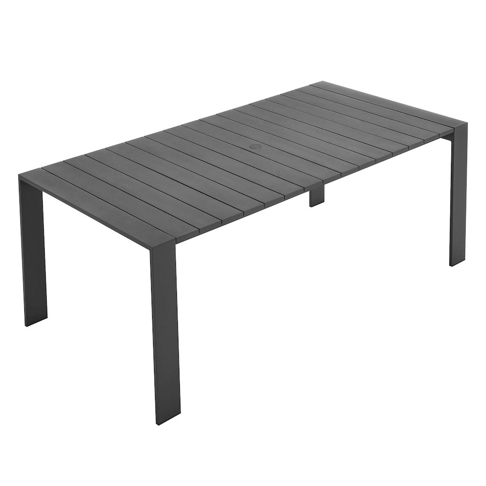 Tahoe Rectangular Outdoor Patio Aluminum Dining Table. Picture 6