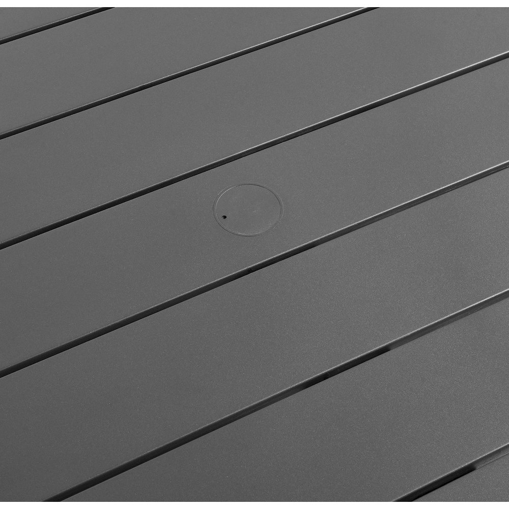 Tahoe Rectangular Outdoor Patio Aluminum Dining Table. Picture 7
